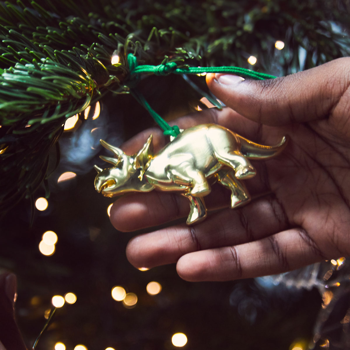 Waterford 2024 Christmas Triceratops Golden Ornament